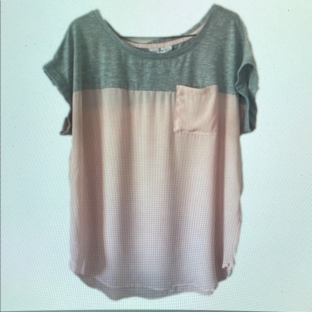 Gray and Pink Women's Top